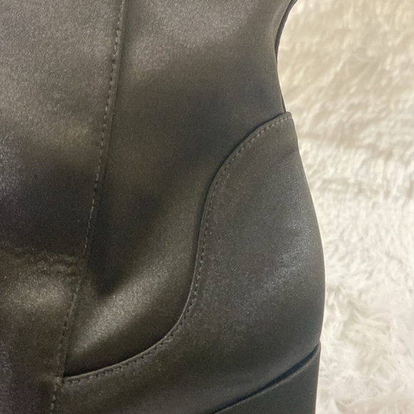 MARC FISHER BLACK SATIN JANIE WOMEN ANKLE BOOTS. SIZE-7 1/2. M. - Picture 8 of 9